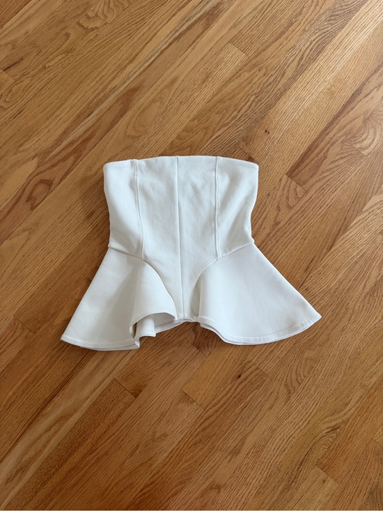 Zara Tops - Zara off white corset top bustier top sexy flare at waist